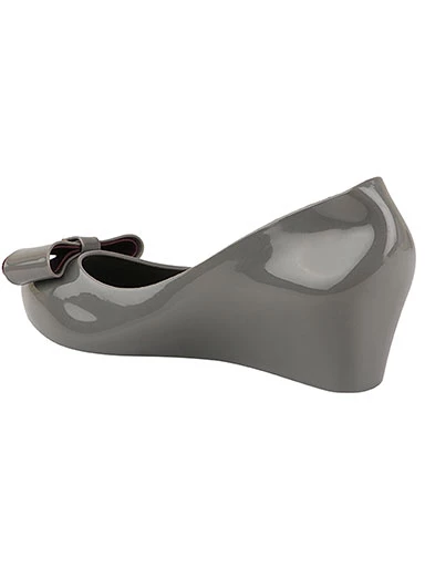 Stylestry Women's & Girl's Grey Wedge Pumps with Bows