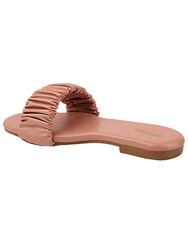 Stylestry Womens & Girls Peach Open Toe Flats