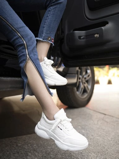 Stylestry Women White Walking Shoes