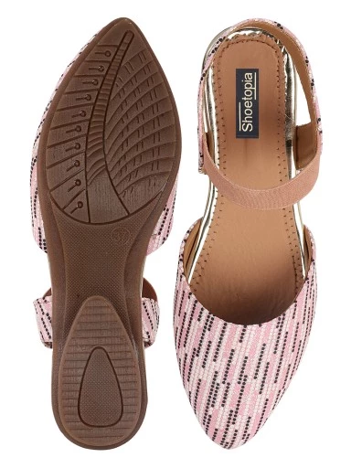 Stylestry Pink Women Flat Mules Bellies Sandals