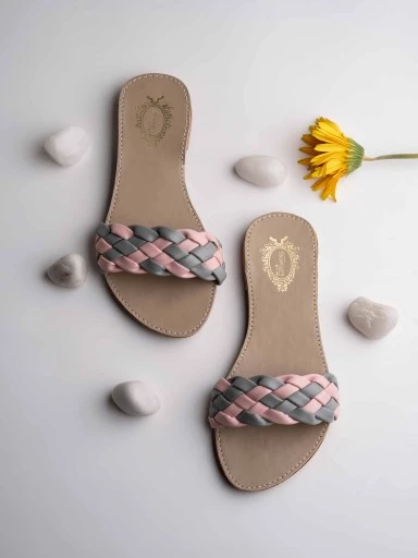 Stylestry Women Pink Open Toe Flats