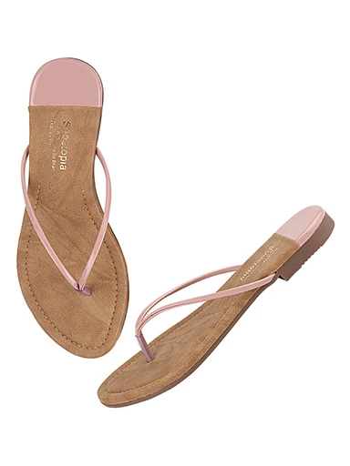 Stylestry Womens & Girls Peach Solid Open Toe Flats