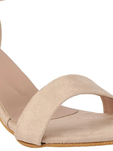 Stylestry Women & Girls BEIGE Solid Block Heels