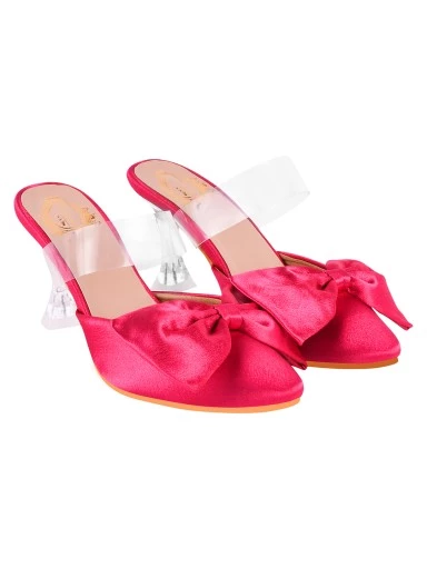 Stylestry Women & Girls Stylish Butterfly Knot Detail Pink Pumps