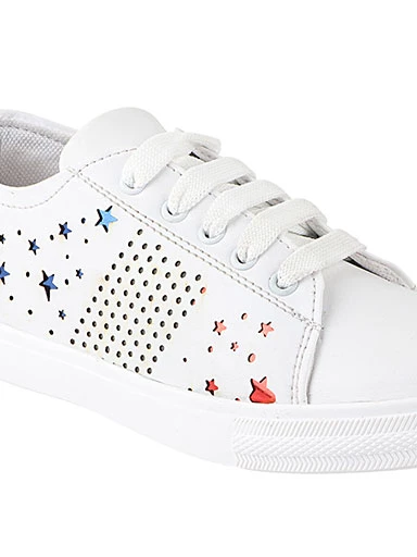 Stylestry Womens & Girls White Casual Sneakers Shoes