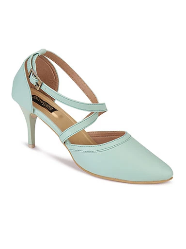 Stylestry Womens & Girls Green Stilettos Heels Solid Pumps