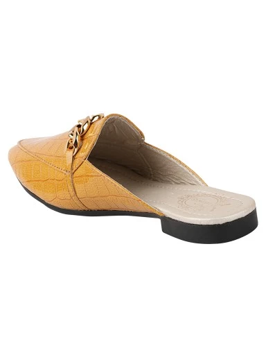 Stylestry Women Tan Solid Mules
