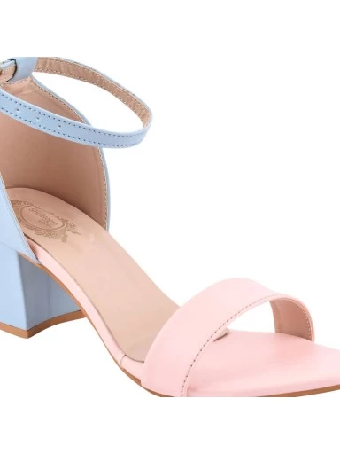 Stylestry Women & Girls Pink Block Heels