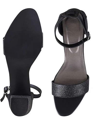 Stylestry Womens & Girls Black Embellished Block Heels Sandals