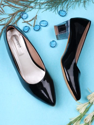 Stylestry Womens & Girls Black Block Pumps