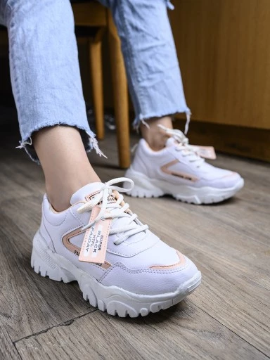 Stylestry Women & Girls Peach Smart Casual Sneakers