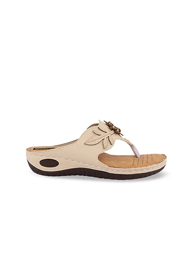Stylestry Womens & Girls Cream-Coloured Embellished Sandals