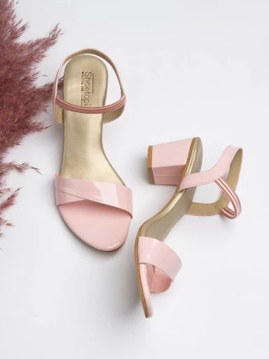 Stylestry Women's & Girl's Pink Pointed Toe Block Heels