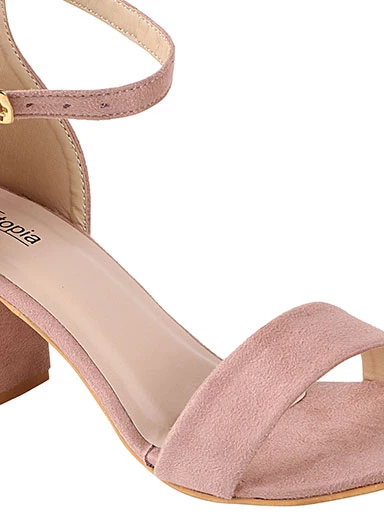 Stylestry Womens & Girls Pink Block Heels