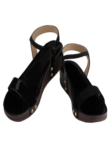 Stylestry Women Black Solid Wedges