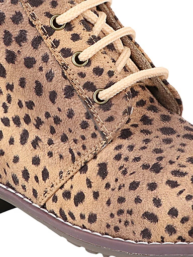 Stylestry Womens & Girls Leopard Print High Top Tan Heeled Boots