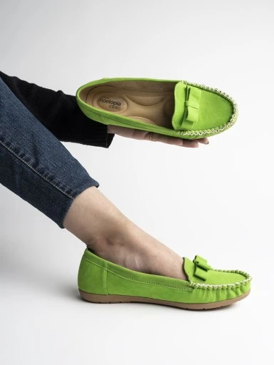 Green shop ladies loafers