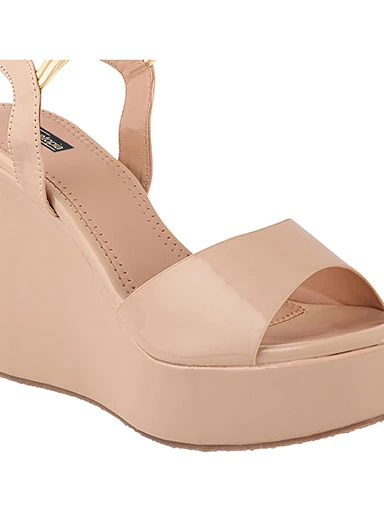 Stylestry Women's & Girl's Beige Platform Wedges Heels