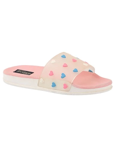 Stylestry Women Pink Printed Slider Flip Flops