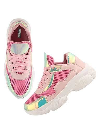 Stylestry Womens & Girls Pink Stylish Sneakers