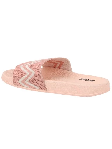 Stylestry Women Peach-Coloured & White Printed Sliders