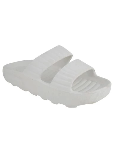Stylestry Women White Solid Sliders