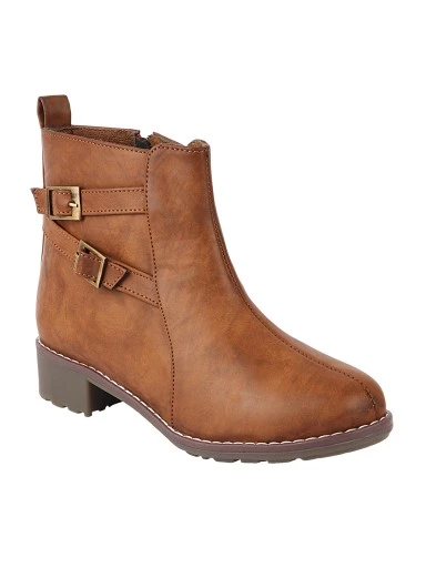 Stylestry Womens & Girls Tan Solid Zipper Heeled Boots