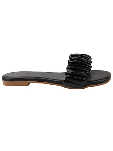 Stylestry Womens & Girls Black Open Toe Flats