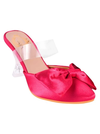Stylestry Women & Girls Stylish Butterfly Knot Detail Pink Pumps