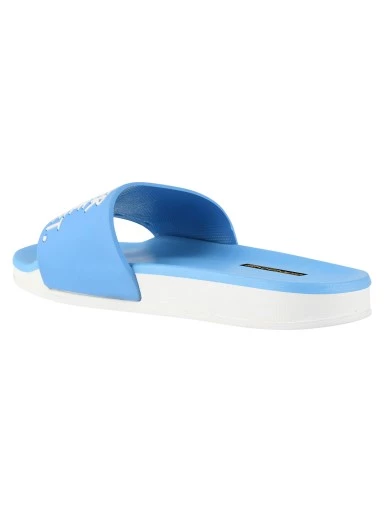 Stylestry Women Blue Printed Sliders