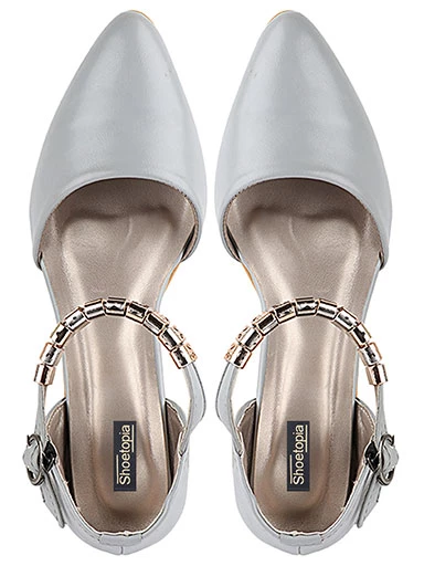 Stylestry Women's & Girl's Grey Solid Stylish Block Heels Pumps