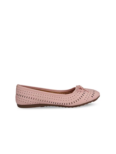 Stylestry Womens & Girls Pink Solid Ballerinas