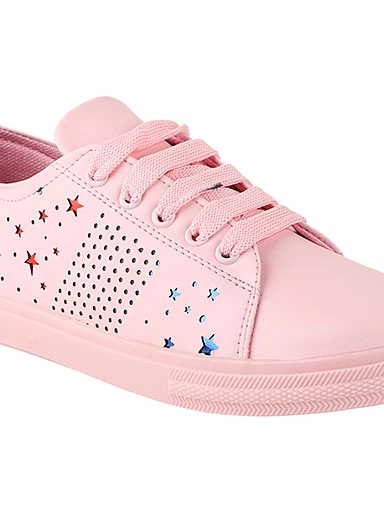 Stylestry Womens & Girls Pink Casual Sneakers Shoes