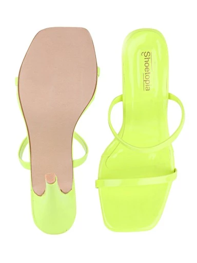 Stylestry Green Solid Slim Sandals