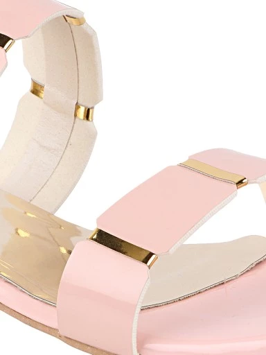 Stylestry Women Pink Solid Block Sandals