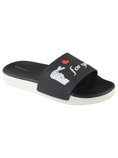 Stylestry Women Black Printed Sliders