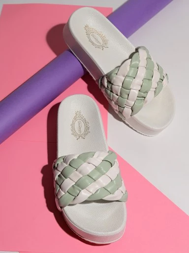 Stylestry Women & Girls Platform Green Heels