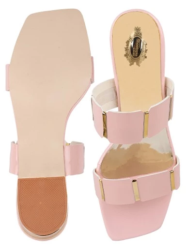 Stylestry Women Pink Solid Block Sandals