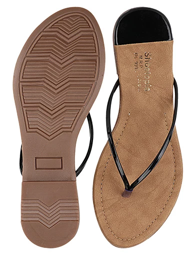 Stylestry Womens & Girls Black Solid Open Toe Flats