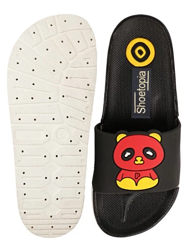 Stylestry Women Black Printed Sliders