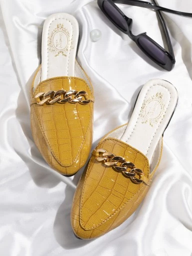 Stylestry Women Tan Solid Mules