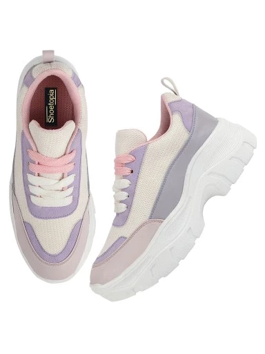 Stylestry Women White Mesh Walking Shoes