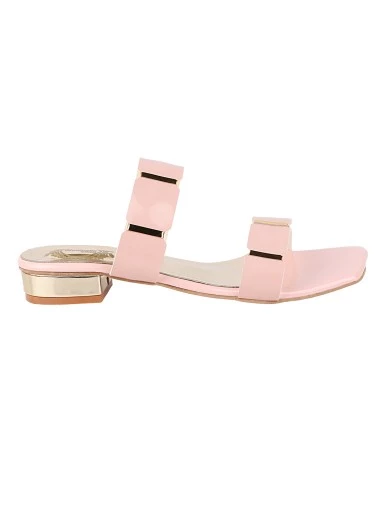 Stylestry Women Pink Solid Block Sandals