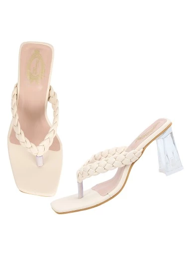 Stylestry Stylish Cream Heels